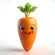 © Ehtisham - A cheerful 3D carrot with a big smile and rosy cheeks. perfect for adding a touch of fun and wholesomeness to your designs.