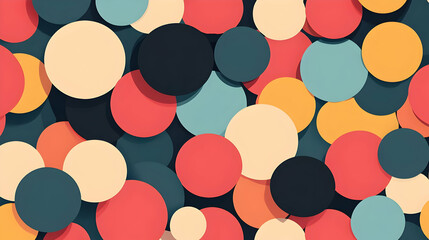 Wall Mural - Abstract Colorful Circle Pattern Background