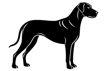 Rhodesian Ridgeback Dog Silhouette Vector Illustration Clipart