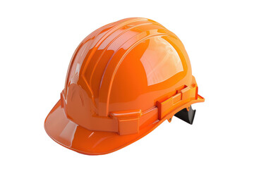 A bright orange hard hat designed for construction and safety, symbolizing protection and compliance on job sites.