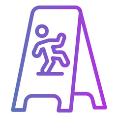 Sticker - wet floor Gradient icon