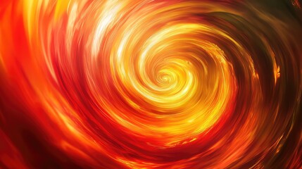 A swirling abstract vortex of light and color, with shades of red and yellow blending seamlessly, creating a hypnotic effect