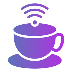 Sticker - free wifi Gradient icon