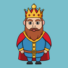 king royal cartoon vector illustration