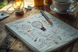 © Paniti - Creative business plan sketch on a napkin, concept of spontaneous business ideas.