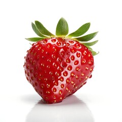 Wall Mural - Strawberrys fruit on white background