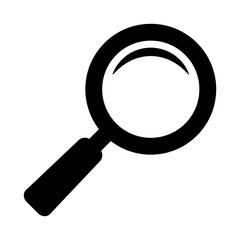 Wall Mural - Magnifying glass icon, magnifier or loupe icon. Search icon.