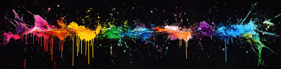 Poster - Colorful Paint Splatter.