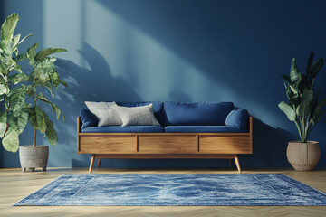 Poster - Blue Couch Interior.