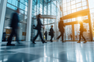 Canvas Print - Business People Blurred Motion