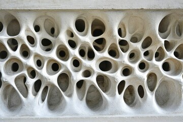 Wall Mural - Abstract Stone Pattern with Numerous Irregular Holes