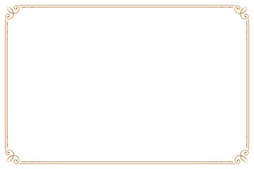 Wall Mural - elements of ornate vintage frames. gold on white classic calligraphy swirls, floral motifs. design p