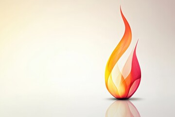 Wall Mural - A stylized flame design in warm colors representing energy and creativity.