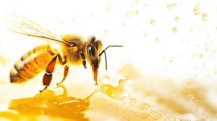 Poster - Honeybee on Honeycomb