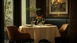 © Yusif - A table in a restaurant elegantly set for dining.