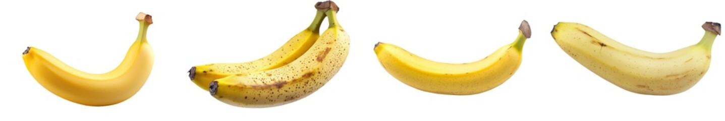 Sticker - Clipping path, full depth of field, banana isolated on white