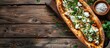 © StockKing - A mouthwatering Turkish pide dish with yogurt and parsley on a rustic wooden table in a restaurant ideal for a copy space image