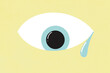 © Westend61 - Illustration of eye with tear drop falling over yellow background