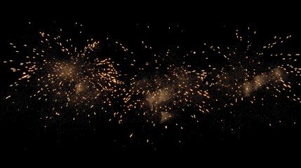 Poster - Fireworks display multiple bursts on a black sky
