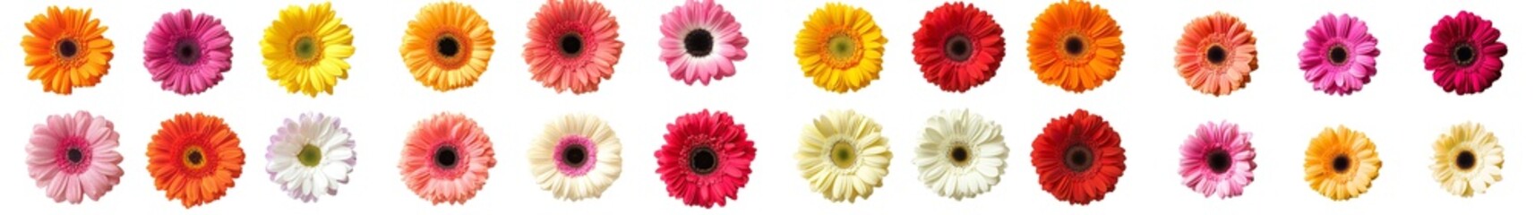 Poster - Daisy flower, Gerbera, on a white background, clipping path, full depth of field