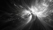 © Gular - Time and space singularity of dark energy and matter in space computer generated black and white abstract effect