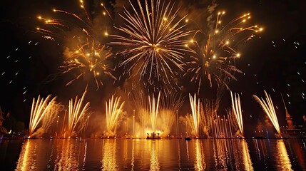Poster - A beautiful fireworks display at the festival