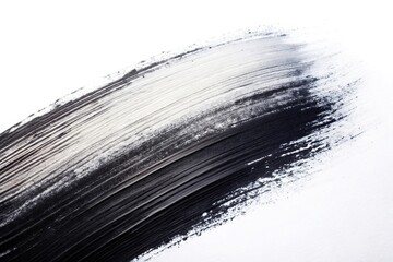 Wall Mural - Abstract black brush stroke design on white background