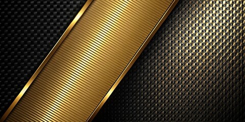 Wall Mural - abstract gold and black carbon fiber background