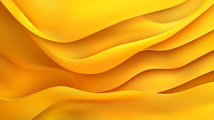 Wall Mural - Wavy golden parallel gradient lines and ribbons on a silk-like background with shades of yellow. Ideal for banners and posters.