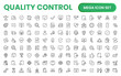 © artnazu - Quality Control line icon set. Included the icons as inspect, QA, qualify, quality control, check, verify, and more.