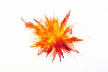 Wall Mural - An abstract representation of fire with vibrant colors and dynamic shapes.