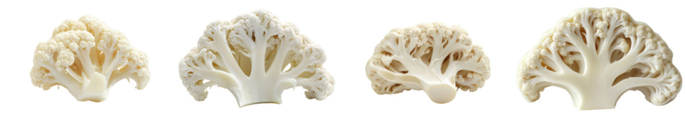 Canvas Print - A full depth of field image of cauliflower isolated on a white background