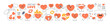 © Good Studio - Cute heart characters set. Love, support, passion, trust symbols, concept signs. Happy funny design elements for Valentine s Day. Flat cartoon vector illustrations isolated on white background