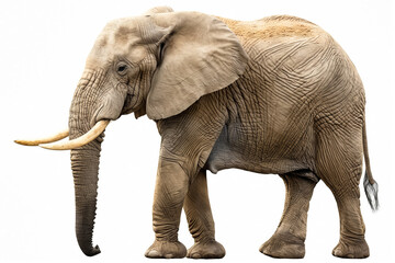 Poster - An elephant standing on a white background