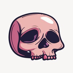 Canvas Print - skull illustration vector