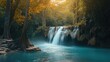© Achmad Khoeron - Panoramic beautiful deep forest waterfall