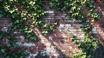 Ivy growth along the wall of a commercial building