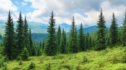 Beautiful pine trees