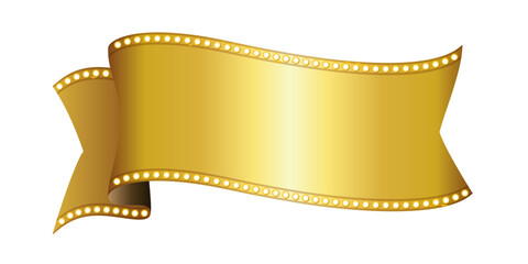Wall Mural - a ribbon with a flashy design and decorated with lights