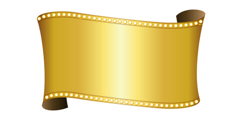 Wall Mural - a ribbon with a flashy design and decorated with lights
