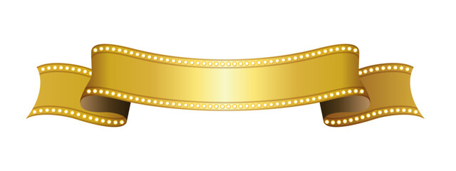 Wall Mural - a ribbon with a flashy design and decorated with lights