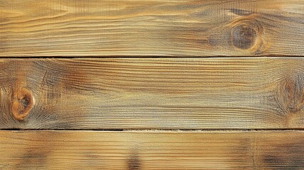 Closeup of Three Horizontal Wooden Planks