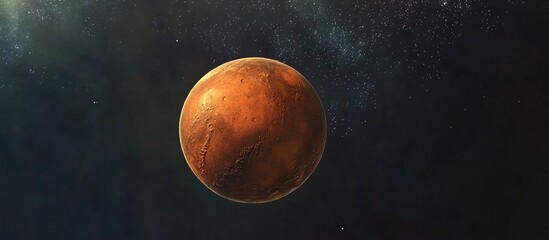 Aufkleber - Planet Mars in a 3D cartoon rendering Cosmos art Solar system