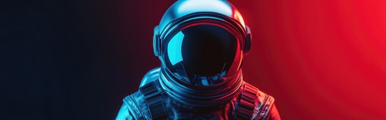 Aufkleber - 3D illustration of a silver astronaut in a cartoon style