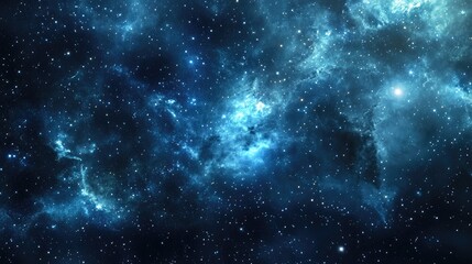 Wall Mural - illustration of a deep space star field with a universe filled with gas and distant stars in a 3d ca