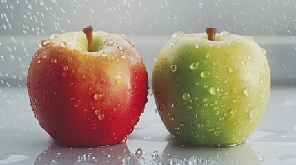 Nutritionist dietician gives you the choice between two apples