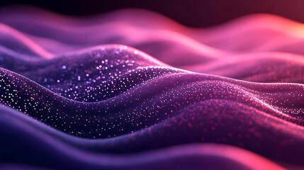 Wall Mural - Abstract Purple and Pink Glitter Waves Background