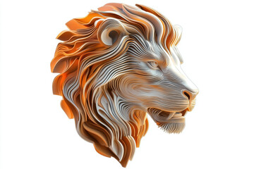 Abstract Lion Sculpture.