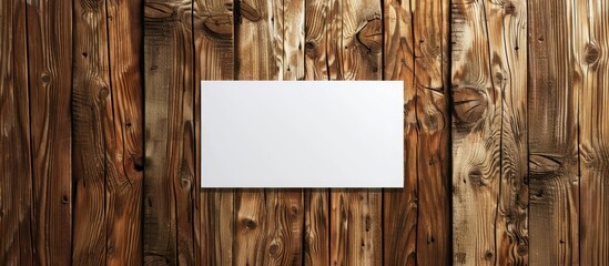 Aufkleber - Wooden background with a blank white paper providing copy space for your text