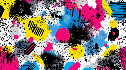 Wall Mural - Abstract Colorful Splatter Paint Background Pattern Design